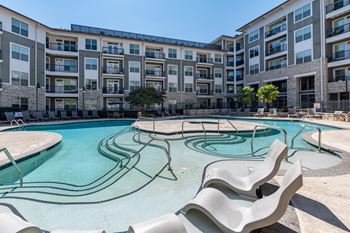 Resort style pool at the tribute apartments in raleigh, nc 27612